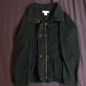 H&M Navy Blue Multi-Pocket Hip Length Jacket!